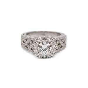 Peter Storm Diamond Halo Engagement Ring